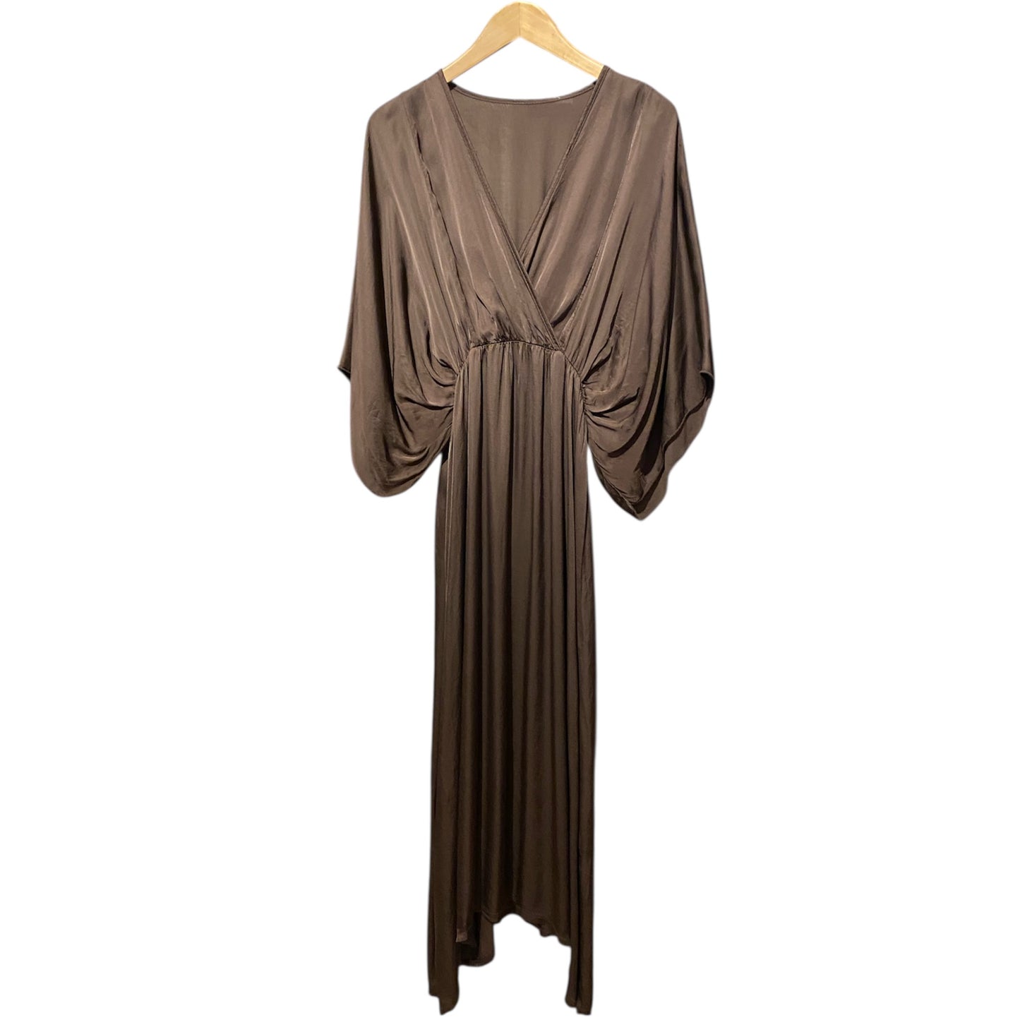 Abito Lungo V-Brand Marrone