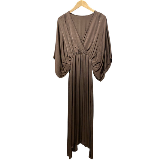 Abito Lungo V-Brand Marrone
